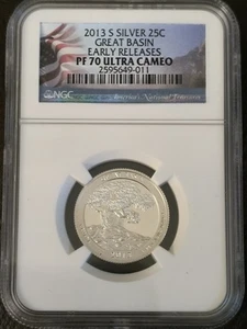 2013-S Silver Great Basin Quarter NGC PF 70 Ultra Cameo Early Releases 25C - Picture 1 of 2