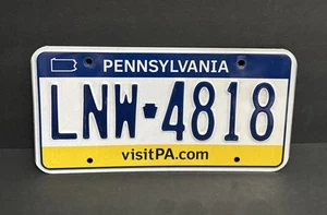 Pennsylvania License Plate — LNW 4818 VISIT PA.COM — Great Condition !! - Picture 1 of 21