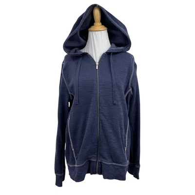 Tommy Bahama Sweatshirt Womens M Medium Navy Tobago Bay Full Zip Hoodie Pocket - Image 1 of 4