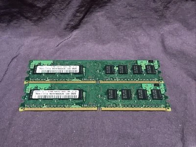 2x Memoria Samsung M378T6553EZS-CE6 DDR2-667 512MB 1Rx8 PC2-5300U-555-12-ZZ CL5 - Imagen 1 de 4