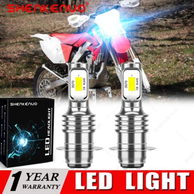2 faros LED BRILLANTES 8000K para motocicleta Honda 2006 CRF250X AC 12V 35W bombillas Foto 1 de 4