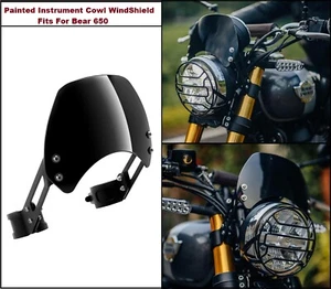 Fits Royal Enfield Genuine Black Painted Instrument Cowl Bear 650-1990530 - Picture 1 of 8
