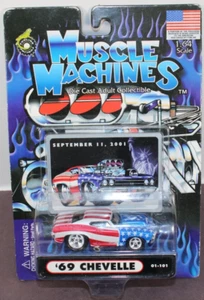 Muscle Machines Stars & Stripes 1969 Chevy Chevelle '69 Chevy 1:64 LQQK - Picture 1 of 5