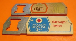 De colección 2 abrebotellas de publicidad de alta resistencia MOLSON LIGHT & STRAIGHT LAGER 🔥 - Imagen 1 de 3