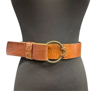 Abercrombie & Fitch Distressed Brown Leather Belt Size S - Picture 1 of 4