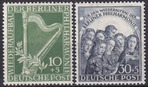 Germany Berlin 1950 MiNr 72/73 Philharmonic Orchestra Music MNH VF (2) - Picture 1 of 2