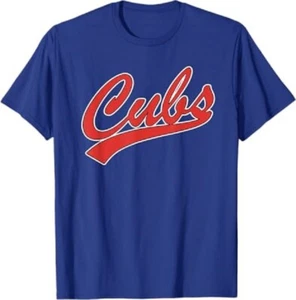 Cubs Apparel For Men Women Royal Blue T-Shirt - Picture 1 of 4