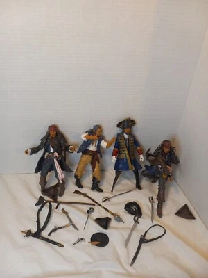 Lote de 4 figuras de Piratas del Caribe Jakks Jack Sparrow  Foto 1 de 4