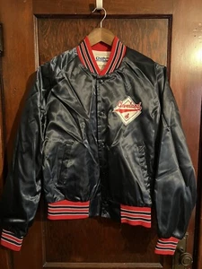 Cleveland Indians Vintage 1990 Chalk Line Saten Jacket Coat Small Blue - Bild 1 von 7