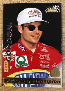 1996 Pinnacle Action Packed Nascar Racing Jeff Gordon Defending Champ Race Card - Picture 1 of 2