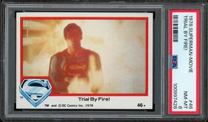 1978 TOPPS SUPERMAN MOVIE "Trial by fire" #46 PSA 8 - Picture 1 of 2