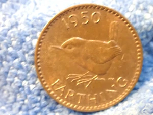 ENGLAND: FARTHING: 1950 IN EXTREMELY FINE PLUS CONDITION! KING GEORGE VI - Picture 1 of 4