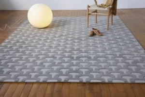 MODERN DESIGN RUG AWESOME FOR LIVINGROOM , BEDROOM 100% WOOL TUFTED... - Picture 1 of 6