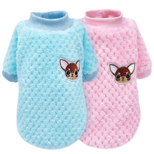 Cute Pet Puppy Sweater Soft Plush Clothes for Small Medium Dogs Boy Girl Vest
