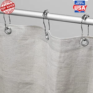Hemp Shower Curtain Natural Durable Leakproof Multipurpose Eco Friendly USA Made - Picture 1 of 8