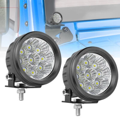 2X 3.5" 90W Round LED Off Road Driving Spot Lights Pods Work Headlights Fog 4WD - Image 1 of 4