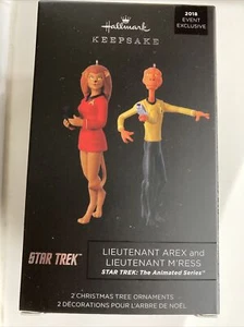 Rare Hallmark 2018 SDCC Star Trek Lieutenant Arex & M’ress Ornament Comic Con - Bild 1 von 4