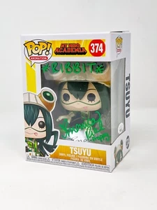 Monica Rial My Hero Academia Tsuyu #374 Firmado Funko Pop Certificado JSA Autógrafo - Imagen 1 de 7