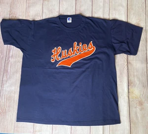 Camiseta Huskies Vintage Años 90 Azul Naranja Talla XL Puntada Única EE. UU. - Imagen 1 de 5
