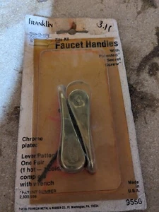 NOS Franklin Faucet Lever Pattern Hot & Cold Vintage CHROME RESTORE - Picture 1 of 4