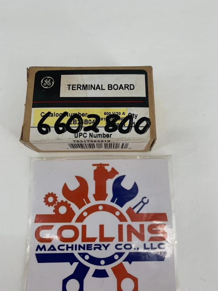 General Electric EB25B04 One-Piece Terminal Board 600V 30A 18 to 10 AWG Wire - Image 1 of 4