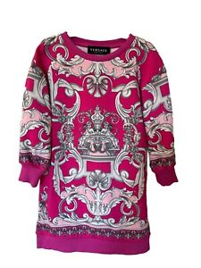 VERSACE Kids Baroque-print Cotton Sweatshirt Dress (Size 4A;104 cm)