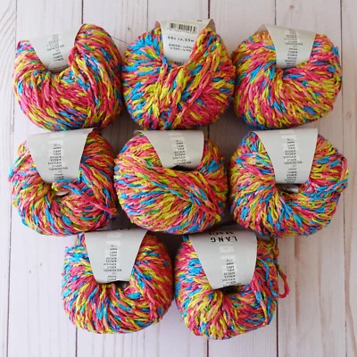 Lang Maui Yarn ~ Lot of 8 ~ #870.0060 Coral Mix ~ Cotton Acrylic ~ Braided Yarn - Image 1 of 3