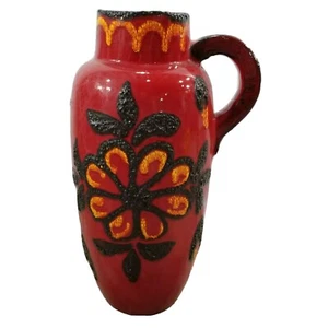 Scheurich FAT LAVA POTTERY 21" Floor Vase West Germany 420 mid century modern - Picture 1 of 9