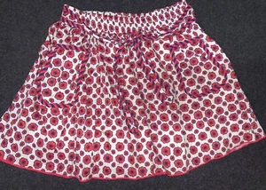 Little Marc Jacobs lined skirt with pockets and belt size 5 Floral red i 858 - Picture 1 of 10