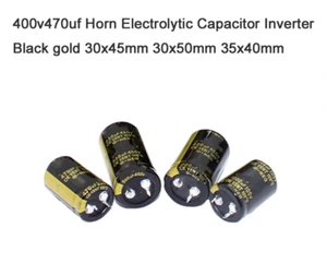 Inversor de condensador electrolítico de cuerno 400v470uf oro negro 30x45/30x50/35x40 mm - Imagen 1 de 8
