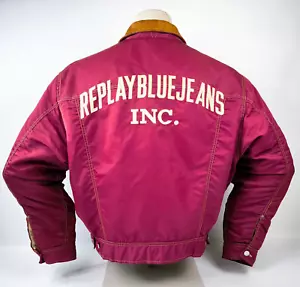 Replay Jacke Blue Jeans INC. weinrot Gr. L (XL) vintage 1990`s - Bild 1 von 12