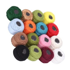 16Pcs Crochet Yarn Premium Cotton Bright Colors For Scarves Hats SD1 - Picture 1 of 22
