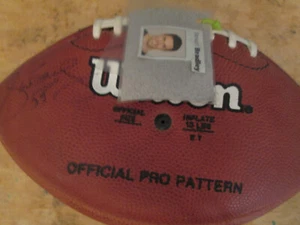 PHILADELPHIA EAGLES STEWART BRADLEY SIGNED/AUTOGRAPHED WILSON LEATHER FOOTBALL - Picture 1 of 8
