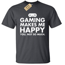 Jeux Makes Moi Happy T-Shirt Marrant pour Hommes Geek Joueur ps4 Xbox One Pièce