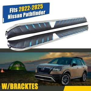 Fits Nissan Pathfinder 2022-2025 Running Boards Side Steps Pedals Nerf Bar ALU - Picture 1 of 8
