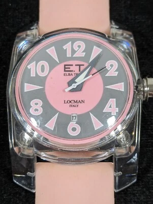 RELOJ LOCMAN ELBA TEAM CUARZO TRANSPARENTE CORREA SILICONA ROSA FECHA ITALIA Foto 1 de 4