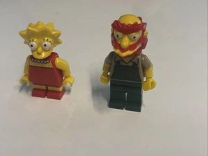 Menge 2 Lego Sammlerstück Minifigur Simpsons Serie 1 Lisa Simpsons, Willie - Bild 1 von 3