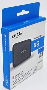 1TB Crucial CT1000X9SSD902 MTXDD X9 USB-C Portable SSD Solid State Drive - Afbeelding 1 van 4