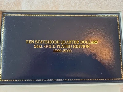 Ten Starehood Quarter Dollars 24kt Gold Plated Edition 1999-2000 MINT - Image 1 of 4