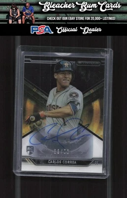 2015 Topps Strata - Autographs Black SA-CC Carlos Correa #/50 - Image 1 of 2