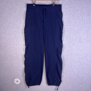 Athleta La Viva Damenhose 12 marineblau gerafft Kordelzug Knöchel Fitness Reise Jogging - Bild 1 von 14