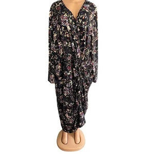 Nuevo con etiquetas Vestido Lane Bryant Mujer Floral Azul Manga Larga Acanalado Talla. 30/32 - Imagen 1 de 8