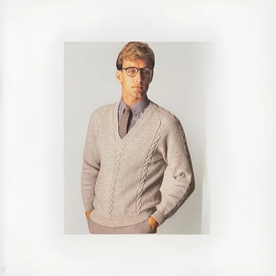 Patons Knitting Pattern Book For Men 781 Jumpers Vests Cardigans - Image 1 of 4