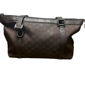 Vintage Gucci Brown GG monogram Abby Shoulder Tote Bag 268640 - Picture 1 of 23