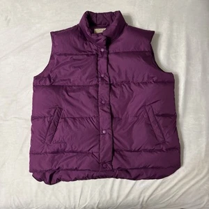 Vintage Cabelas Unisex Goose Down Puffer Vest 550 Fill Size L Purple / Plum - Picture 1 of 8