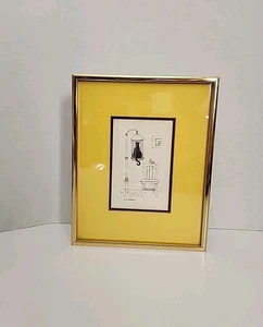 Vintage MJ, Blakebrough - Pretty Kitty Bird Print - Framed Gold Metal Frame  - Bild 1 von 6