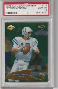 1998 Collector's Edge Odyssey Peyton Manning #212, PSA GEM MINT 10 - Bild 1 von 2