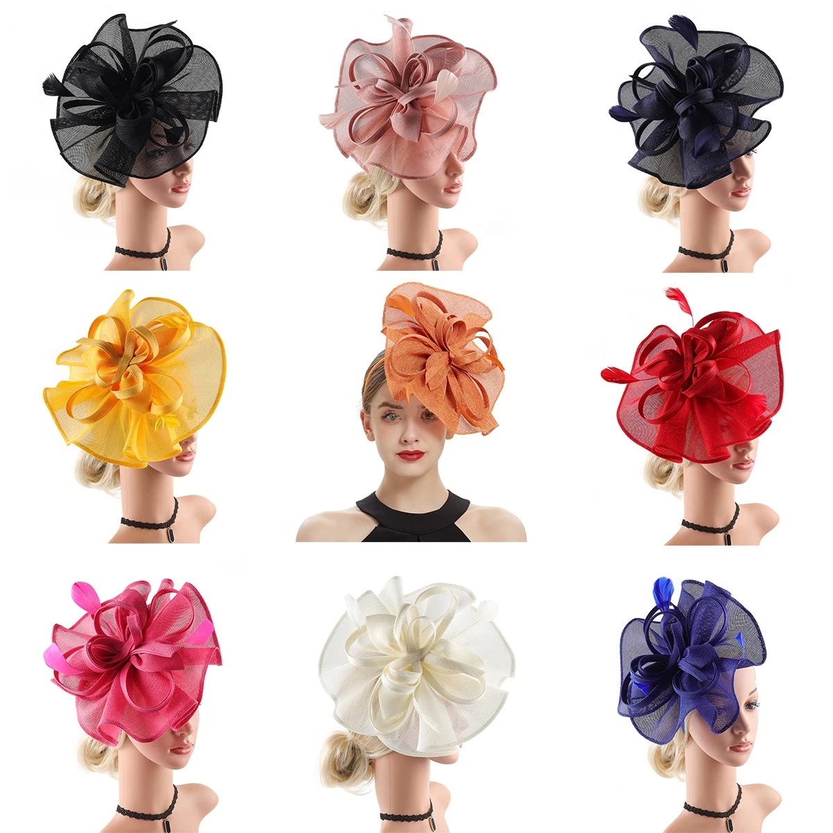 2-in-1 Fascinator Mit Blume, Netz & Feder – Als Haarspange Oder Stirnband Für Kentucky Derby, Hochzeiten & Teepartys