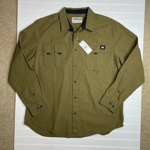 Caterpillar Utility Ripstop L/S Green Work Button Front Shirt Sz 2xl - Picture 1 of 6