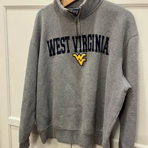 JanSport University of West Virginia Quarter-Zip Sweatshirt Men’s XL Gray - Picture 1 of 4
